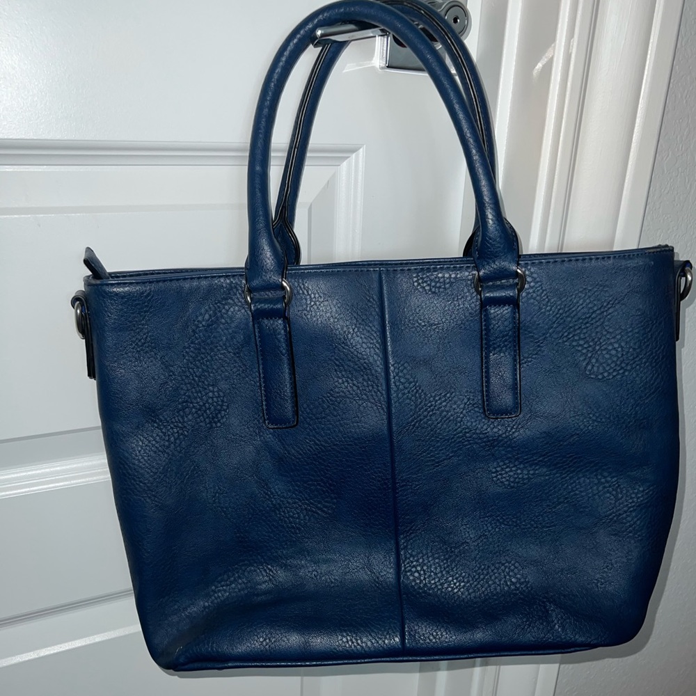 Navy blue handbag